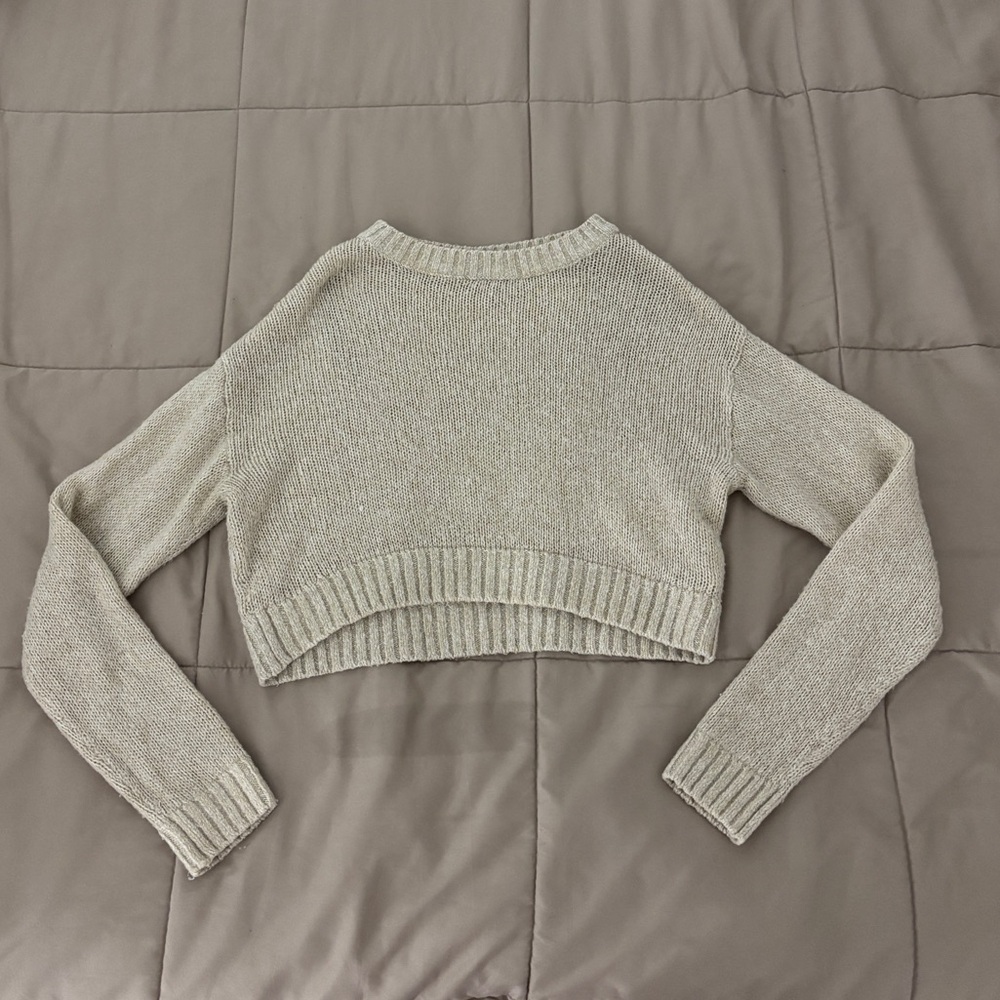H&M Light Beige Crew Neck Sweater
